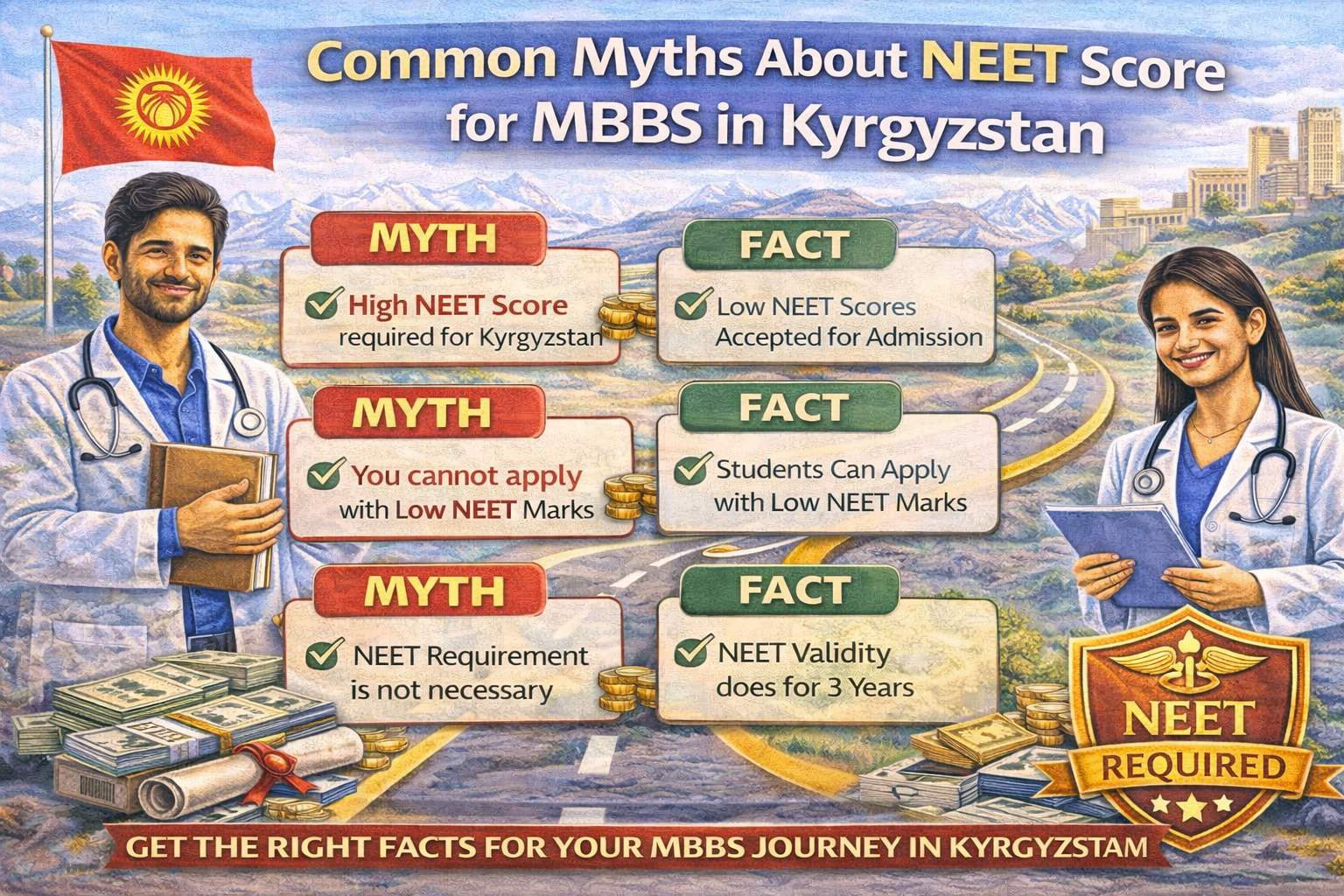 Common Myths About NEET Score for MBBS in Kyrgyzstan